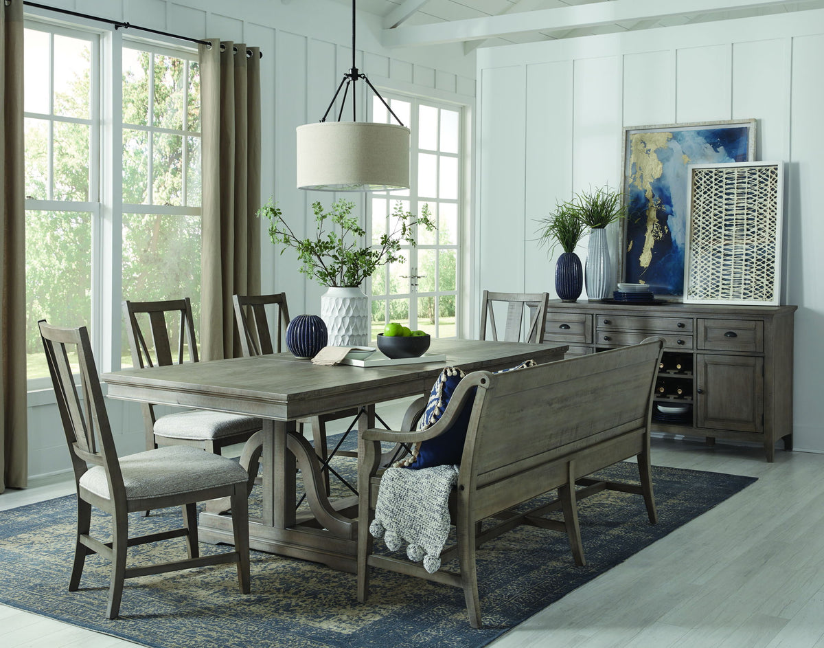 Paxton Place - Extendable Trestle Dining Table Set