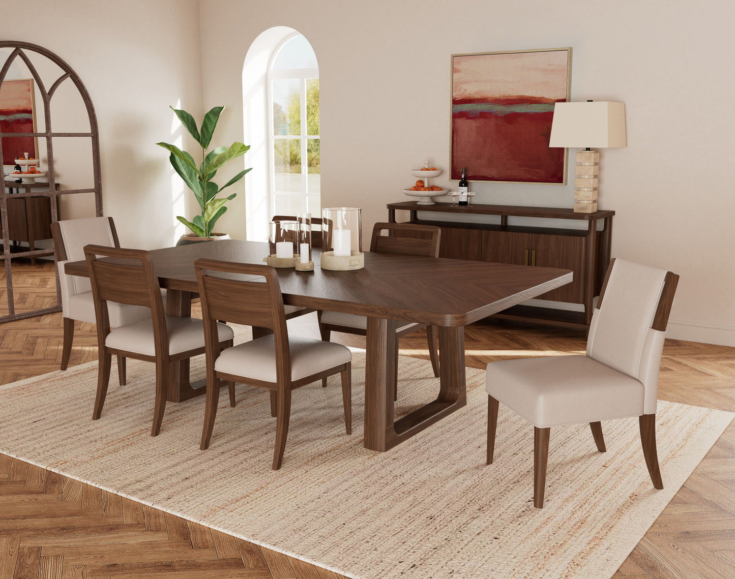 Delia - Rectangle Dining Table - Nouveau Walnut