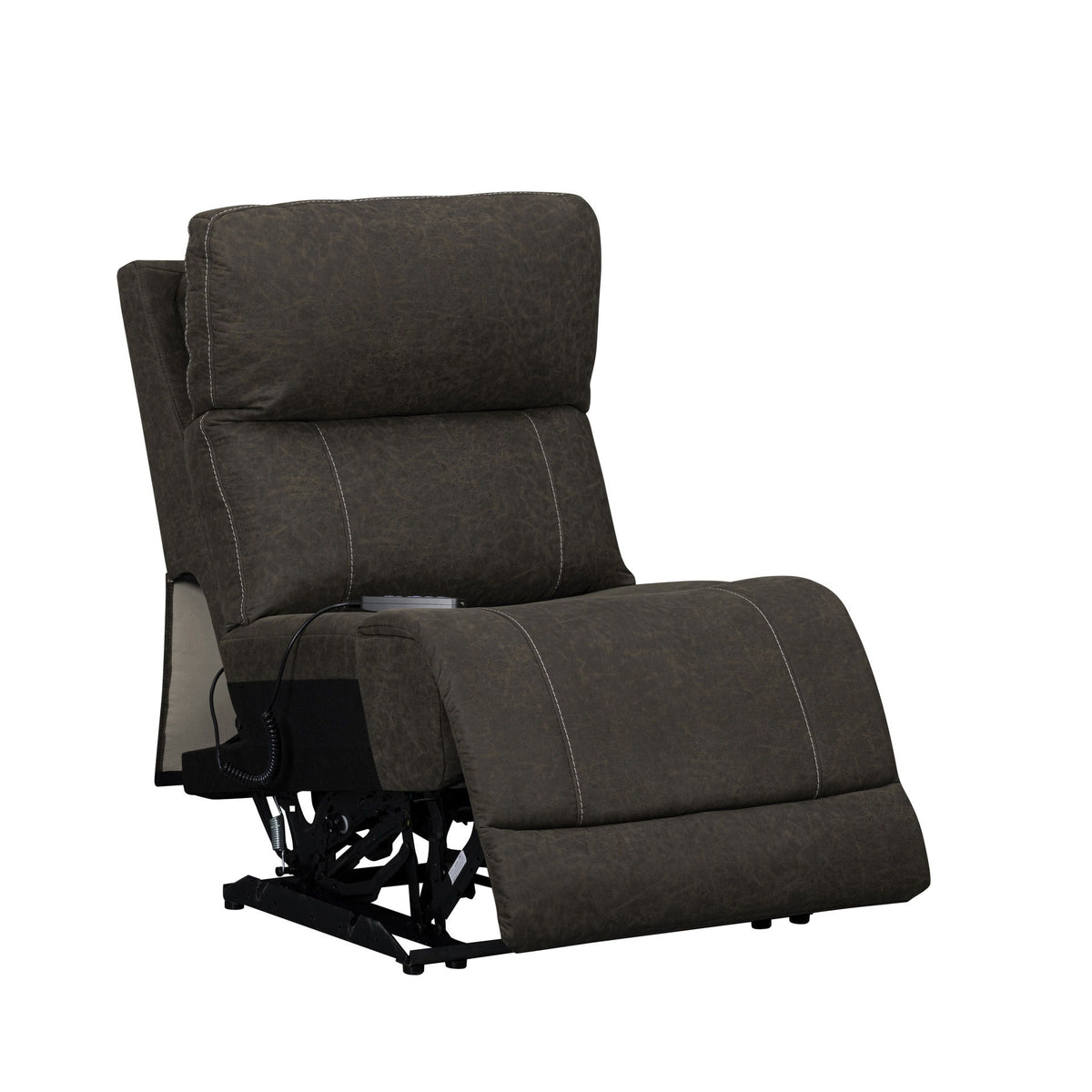 Gaia - Armless Recliner With Power Headrest, Footrest, Massage, Heat - Sable
