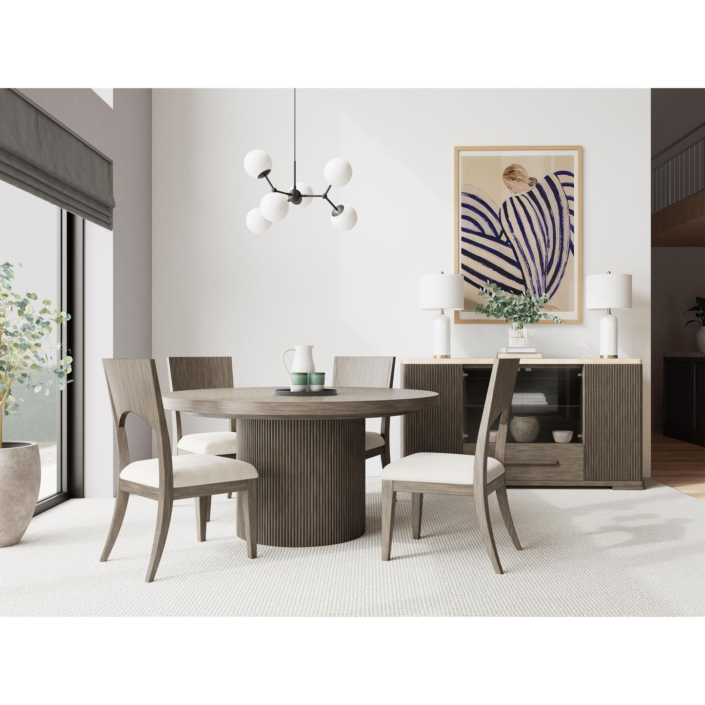 Sariel - Round Dining Table Top - Dark Brown