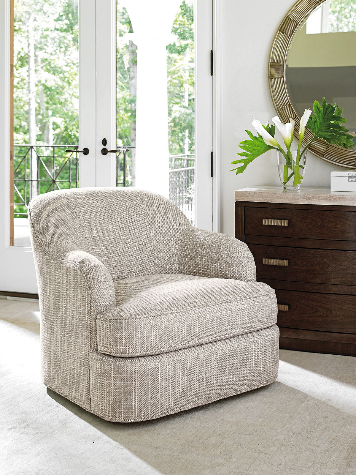 Laurel Canyon - Beverly Round Mirror - Gray