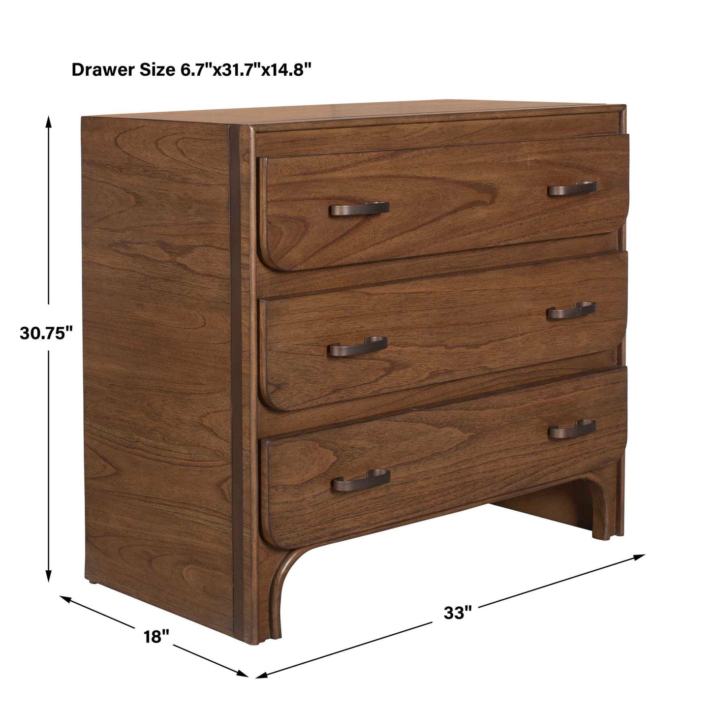 Mckagan - 3 Drawer Chest - Mindi Wood