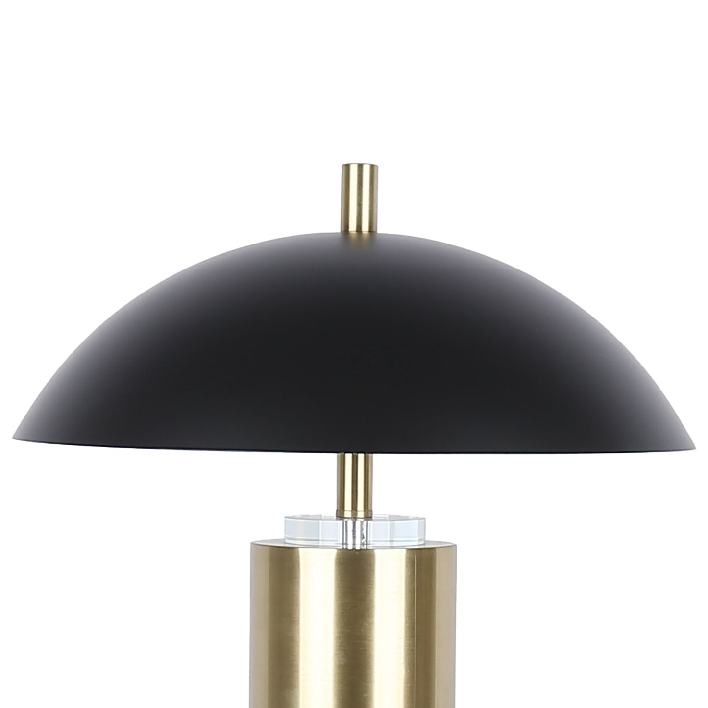 Aurora Column On/Off Touch, USB Charging, Metal & Crystal Table Lamp (Set of 2) - Soft Gold / Matte Black