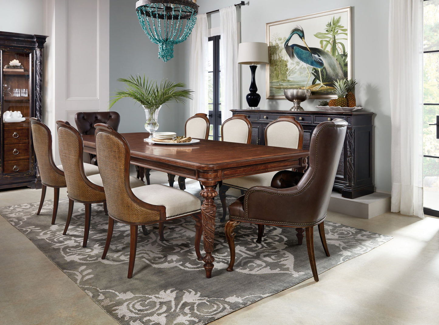 Charleston - Upholstered Side Chair (Set of 2) - Dark Brown