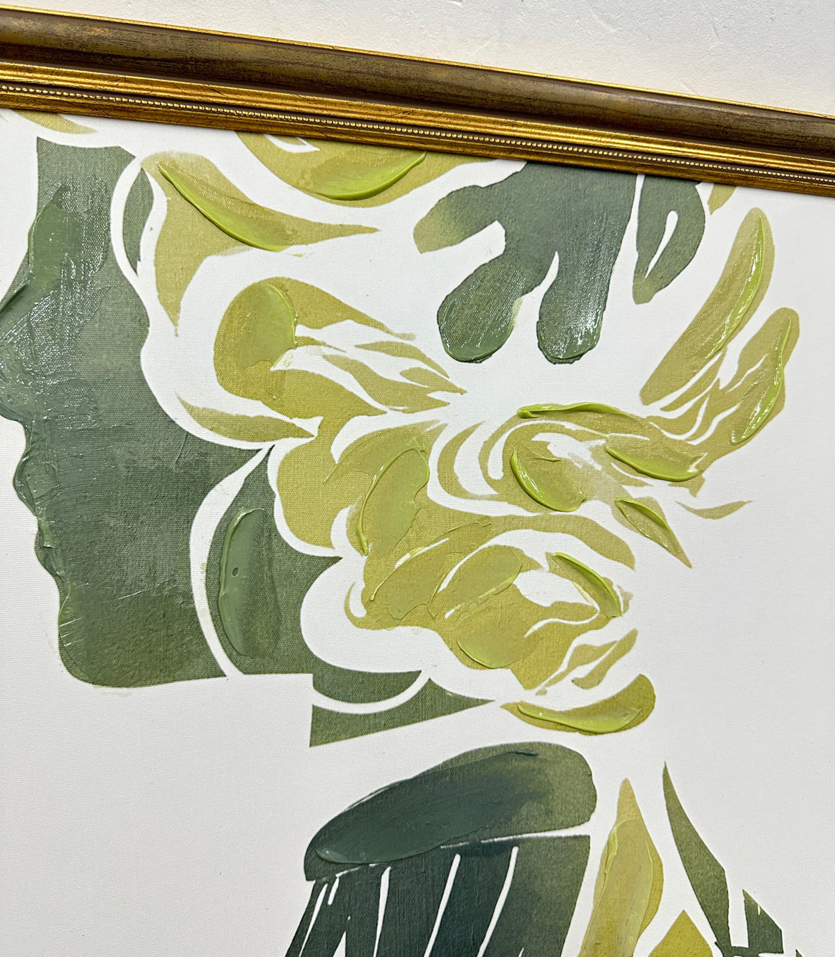 Sylvan Silhouette - 24 X 35 - Hand-Embellished Canvas In Frame - Green