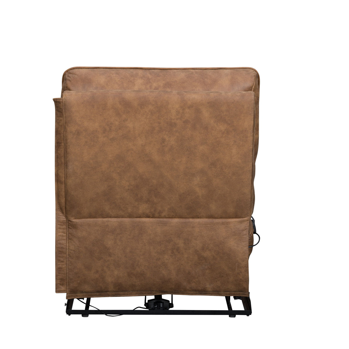 Kyra - Armless Recliner With Power Headrest, Footrest, Massage, Heat - Saddle