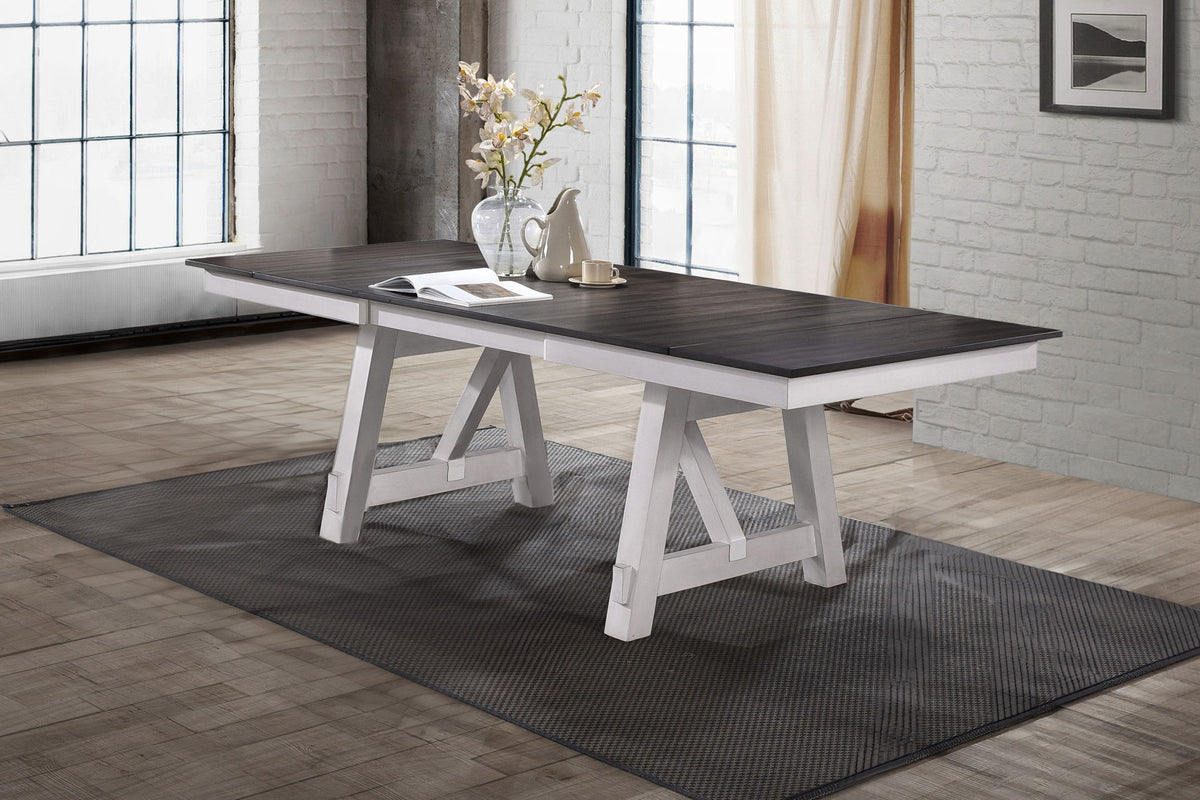 Maisie - Dining Table Top - White / Brown