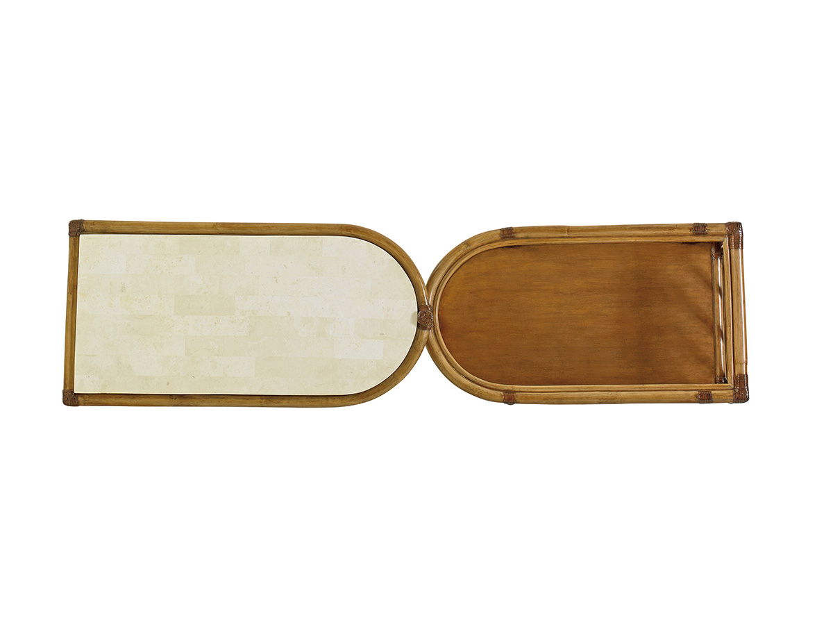 Twin Palms - Cable Beach Bar Cart - Light Brown