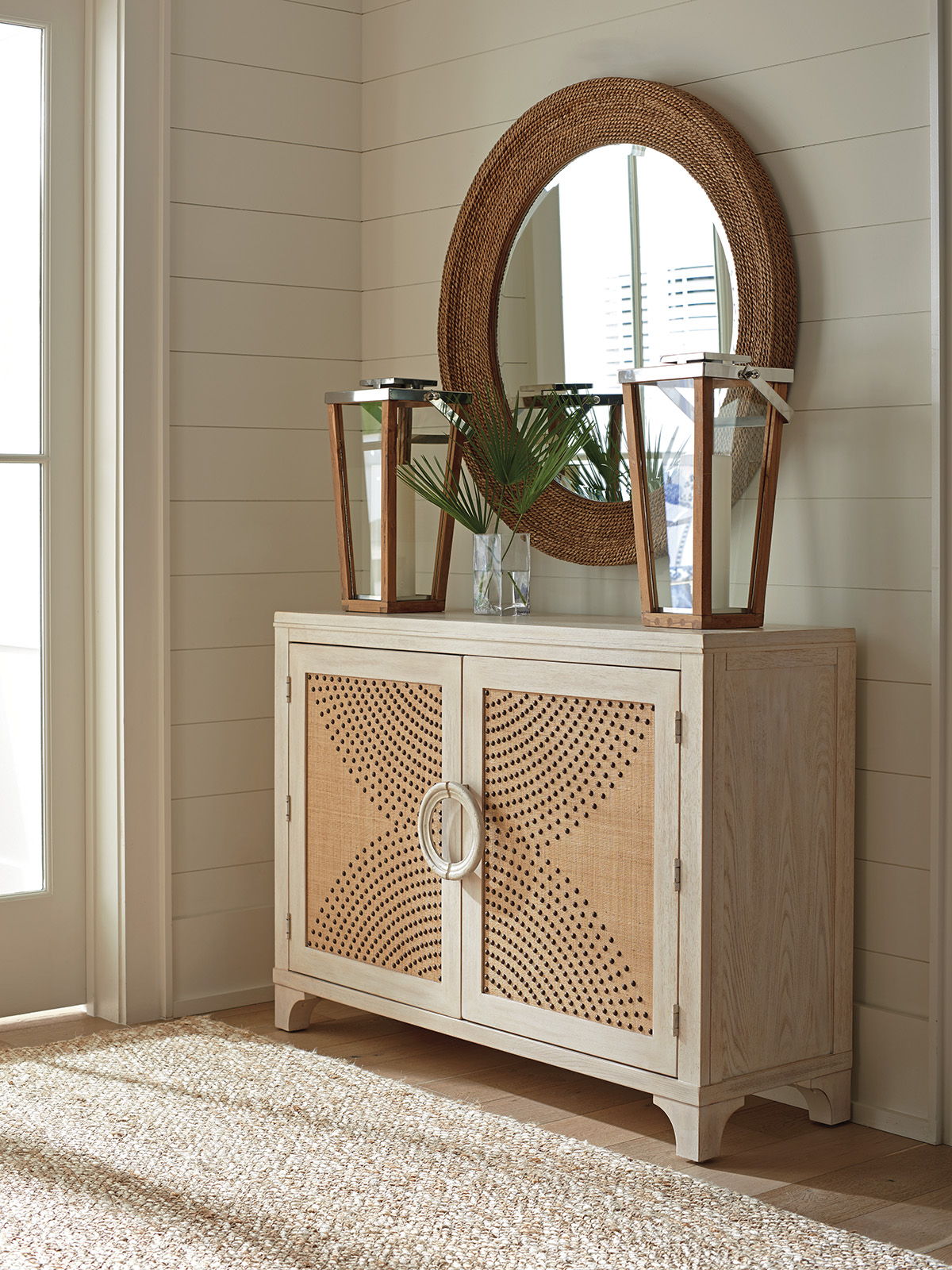 Newport - Lido Isle Nailhead Hall Chest - Beige
