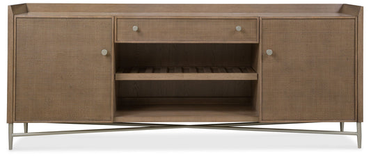 Sonnet - Sonnet Credenza - Dark Gray / Light Brown