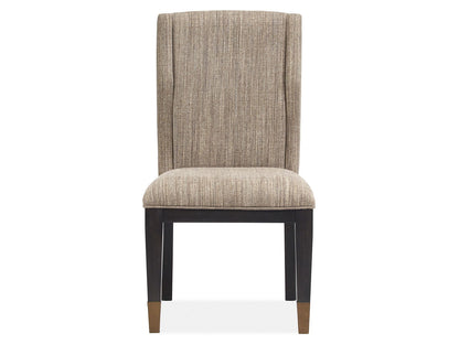 Ryker - Upholstered Host Side Chair (Set of 2) - Nocturn Black And Coventry Gray