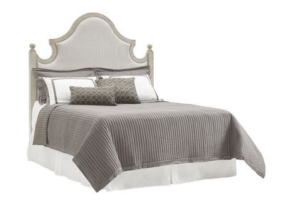 Oyster Bay - Arbor Hills Upholstered Headboard 5/0 Queen - Pearl Silver
