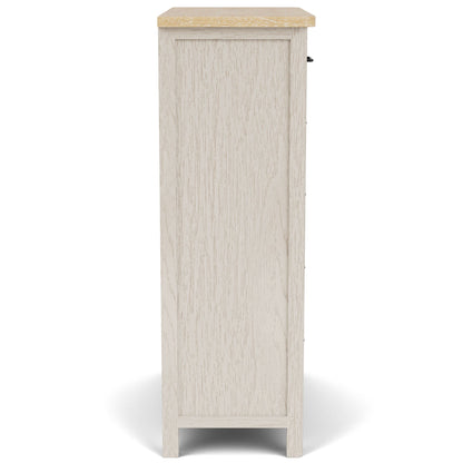 Glenndale - Five Drawer Chest - Aged White / Wheat