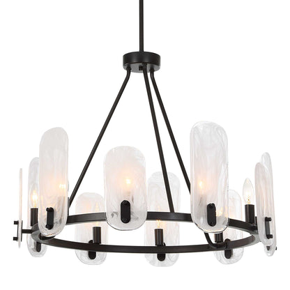 Ellipse - 10 Light Chandelier - Dark Bronze