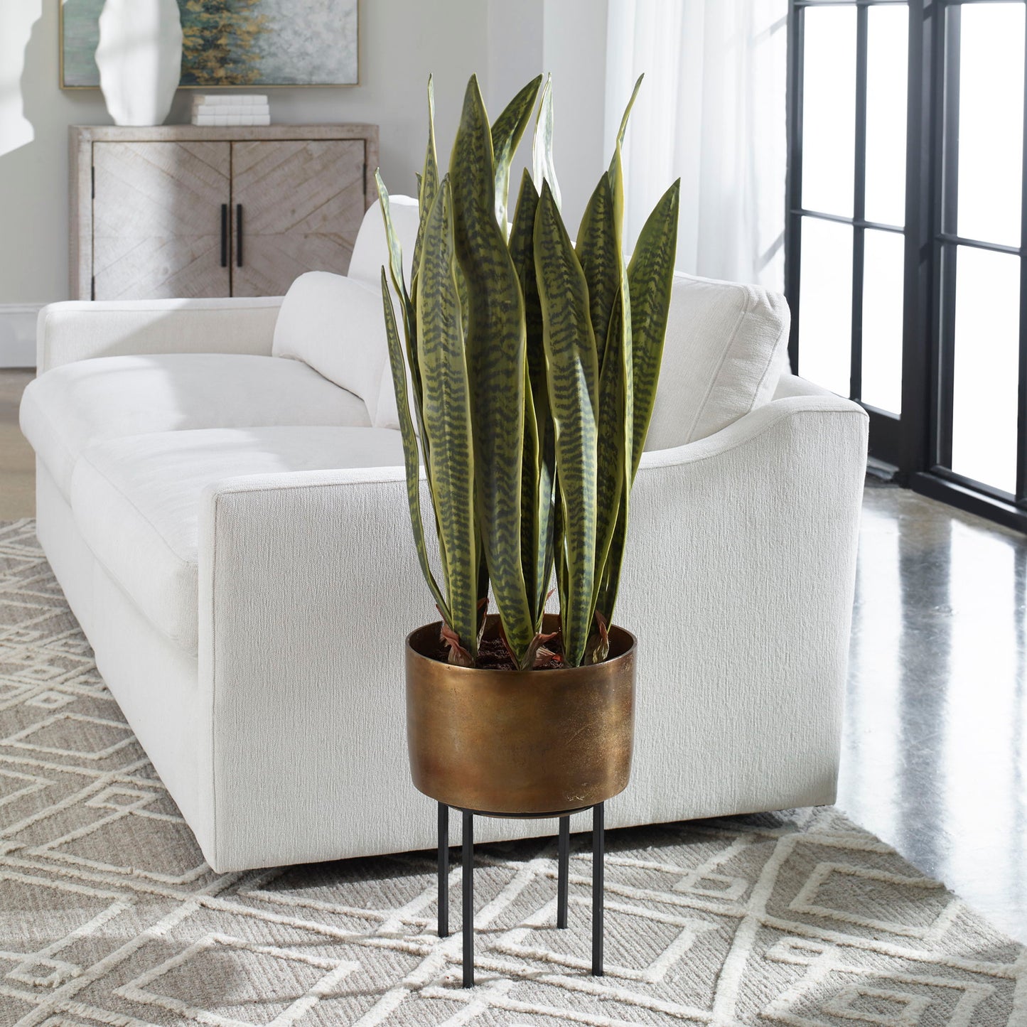 Fasita - Brass Planter (Set of 2) - Green