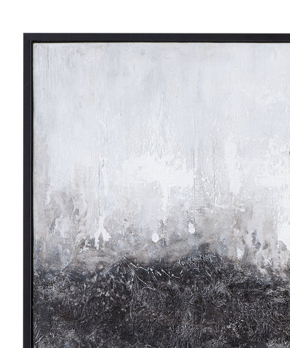 Divided Framed Canvas - Gray / Black