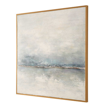 Foggy Morning - Abstract Art - Light Brown