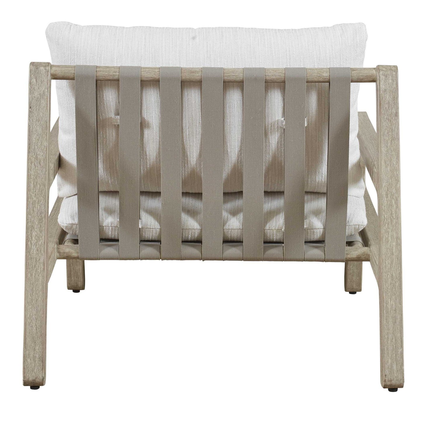 Strapped - Outdoor Lounge Chair - Light Brown / Pearl Silver