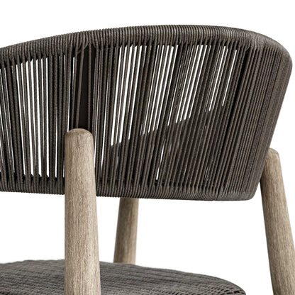 Dermott - Outdoor Bar Stool - Brown / Dark Gray
