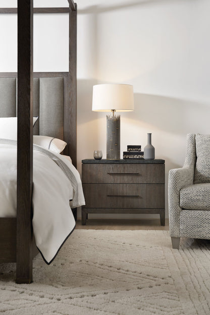 Miramar Aventura - San Marcos Stone Top Nightstand - Dark Gray