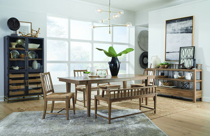 Lindon - Dining Side Chair With Paper Cord Seat (Set of 2) - Belgian Wheat / Light Brown