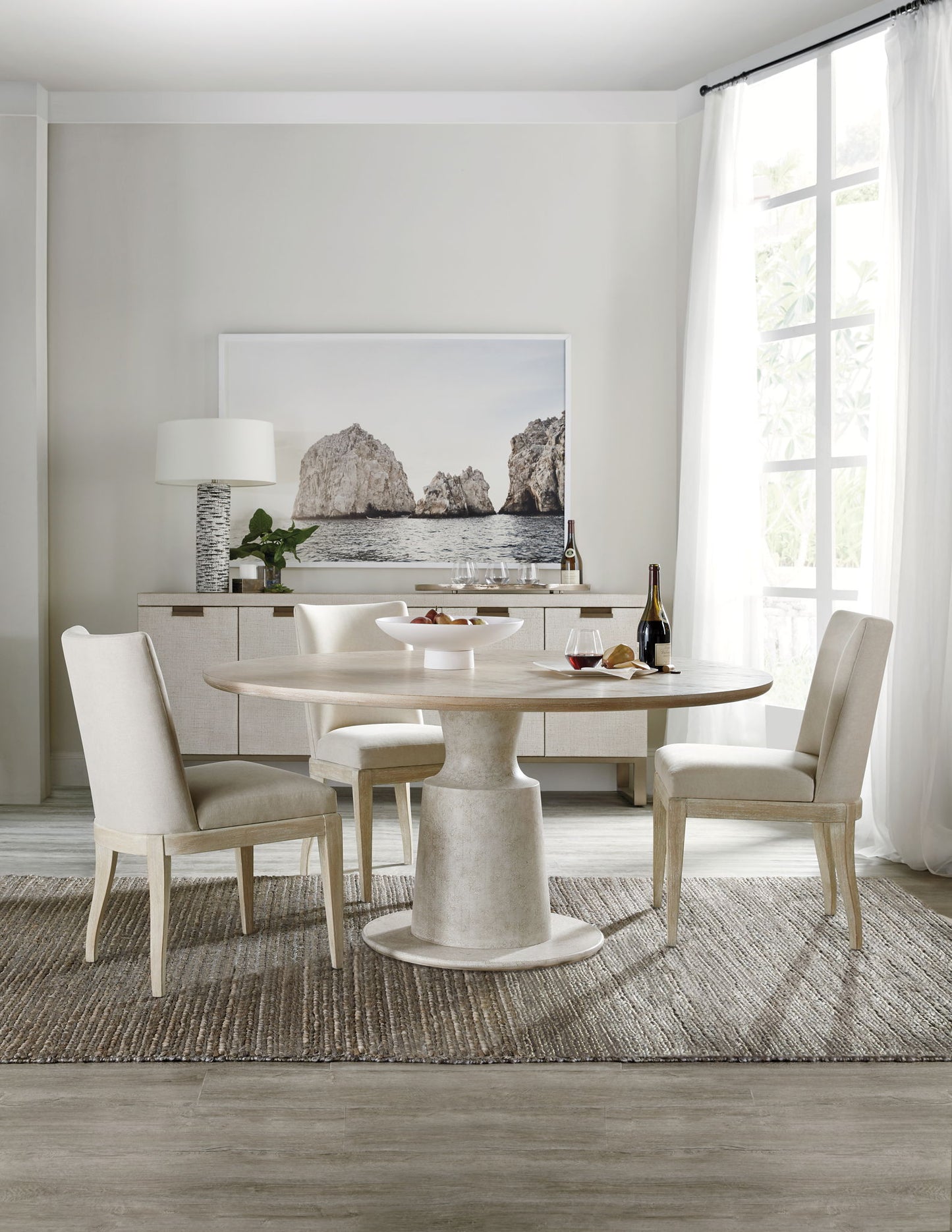 Cascade - Pedestal Dining Table - Light Brown