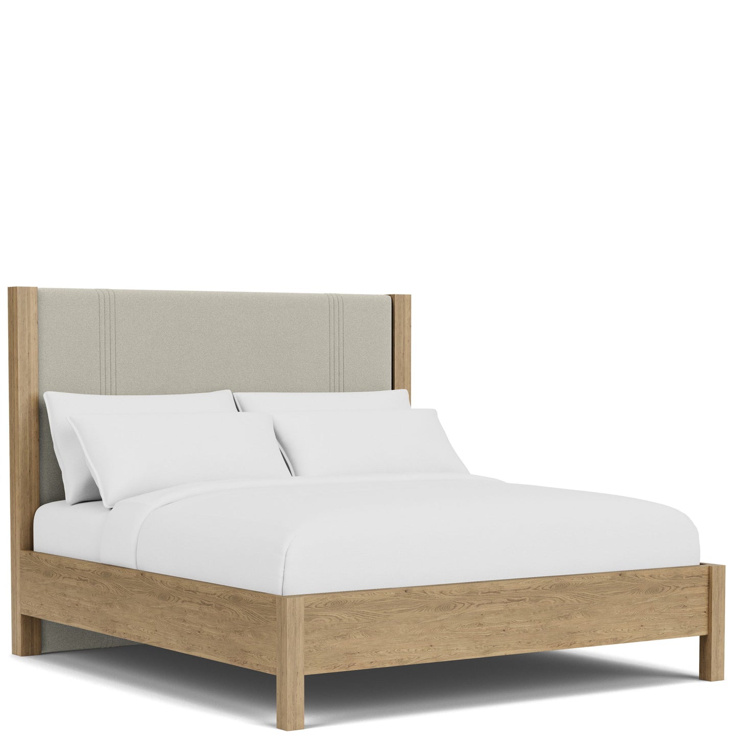 Davie - Full / Queen Upholstered Headboard - Light Brown