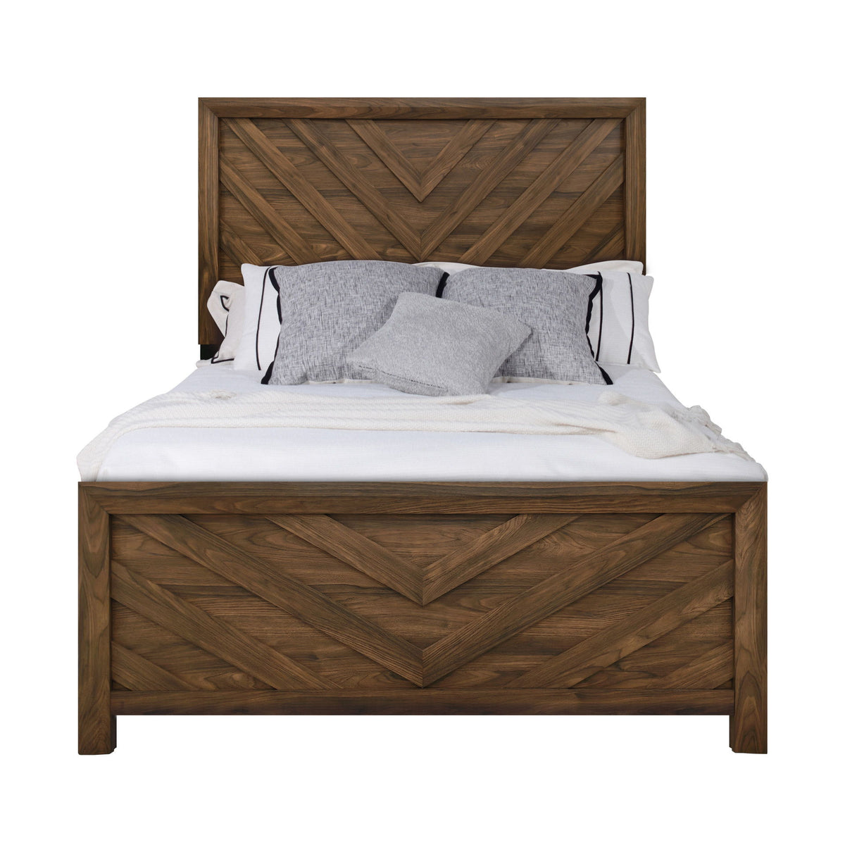 Biscayne - 5/0 Queen Headboard, Footboard, Slats - Sable