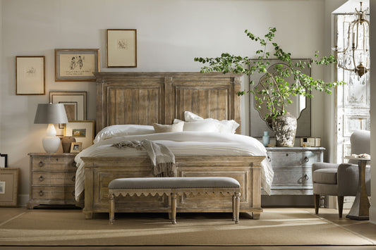 Boheme - Madera Bed Bench - Gray / Light Brown