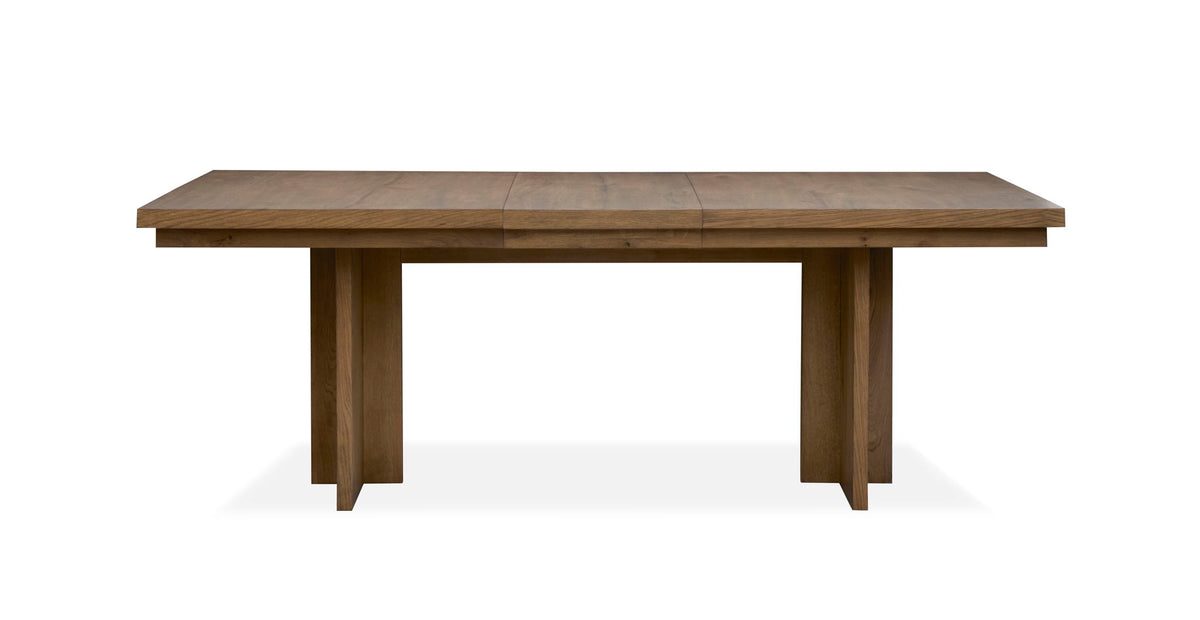 Marcel - Extendable Trestle Dining Table - Harvest Brown