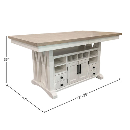 Americana Modern Dining - Island Counter Height Base - Cotton