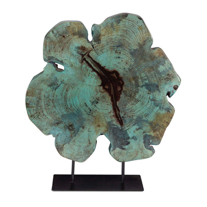 Bahati Wood - Sculpture - Blue