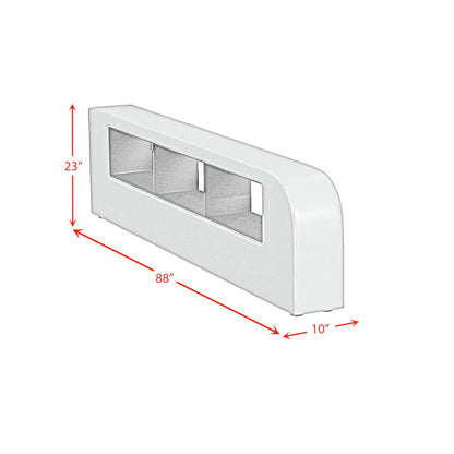 Valari - Side PU Bookcase - Gray