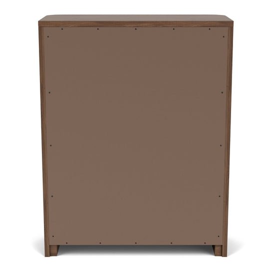 Delia - 5 Drawer Chest - Nouveau Walnut