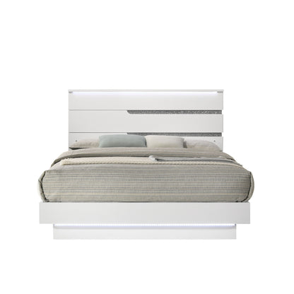 Paradox - 5/0 Queen Panel Rails & Slats - White