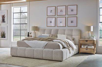 Escape - King Upholstered Footboard And Slats - Fluffy River Rock
