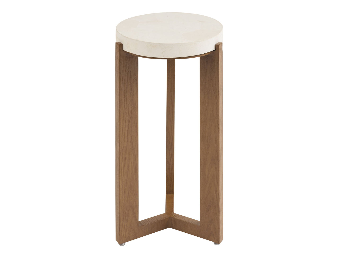 Palm Desert Poolside - Accent Table - Dark Brown / White