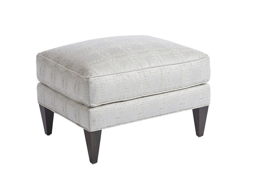 Barclay Butera Upholstery - Belmont Ottoman - Pearl Silver