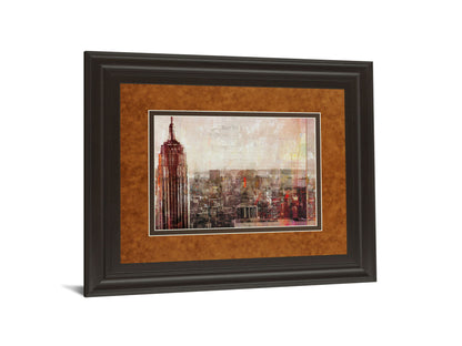 Shades Of New York By Markus Haub - Framed Print Wall Art - Light Brown