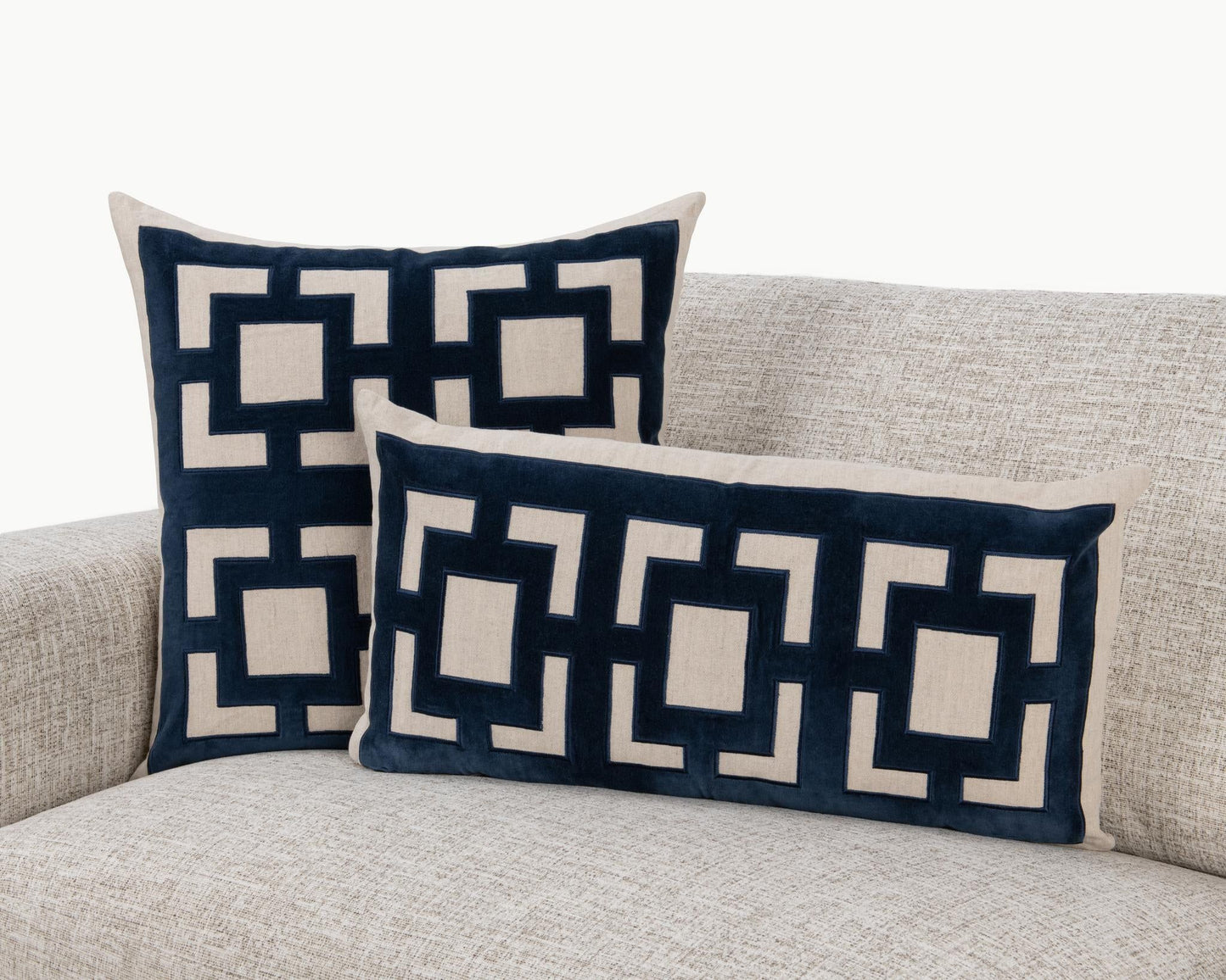 Novel Estate - 22" x 22" NV Corbin Pillow - Navy Blue