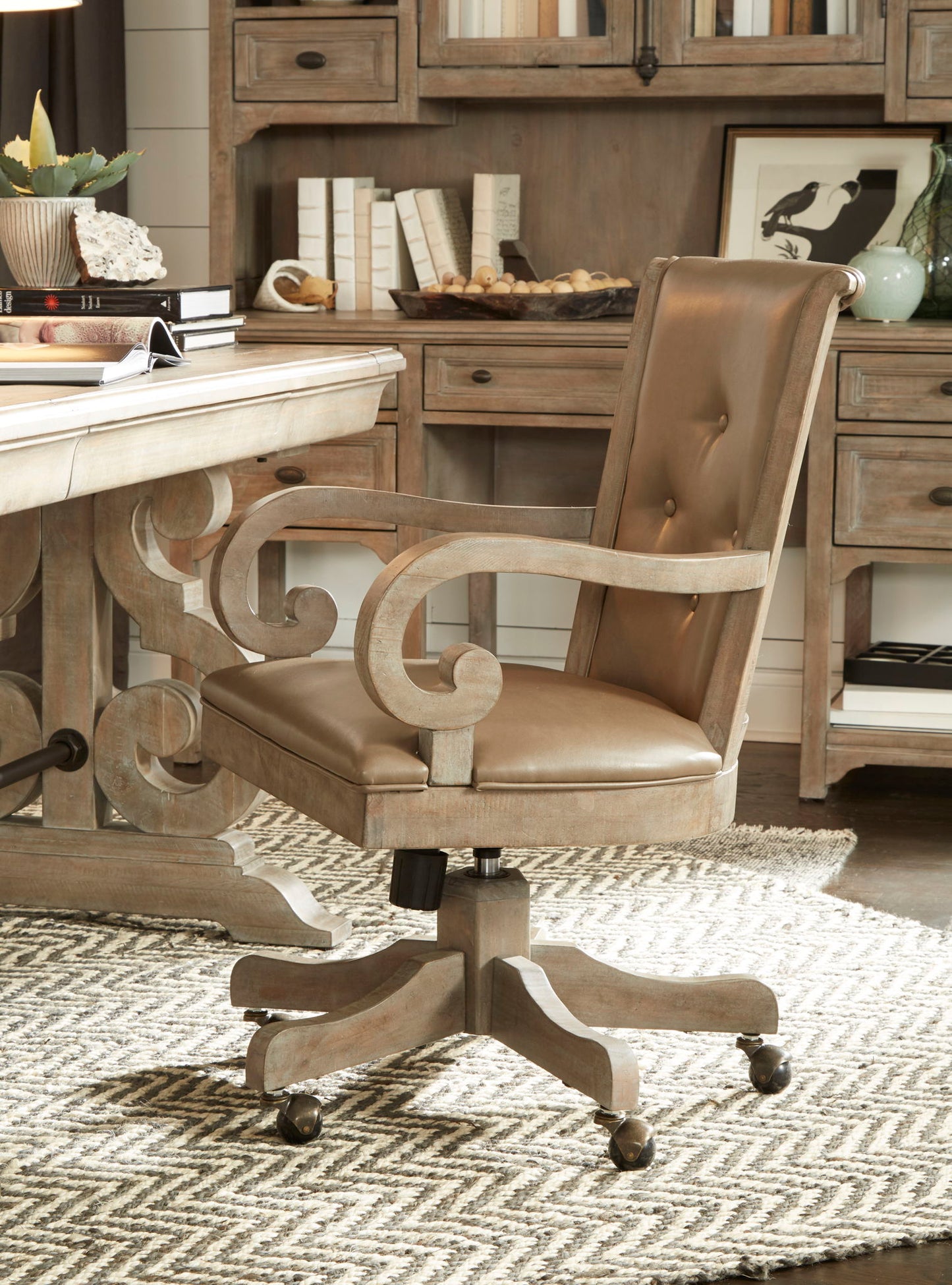 Tinley Park - Fully Upholstered Swivel Chair - Dove Tail Gray