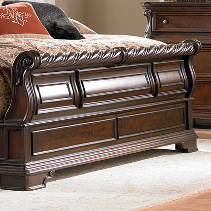 Arbor Place - Queen Sleigh Footboard - Brownstone