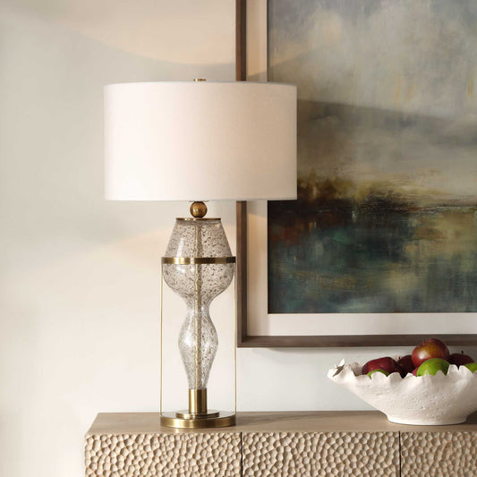 Out Of Time - Seeded Glass Table Lamp