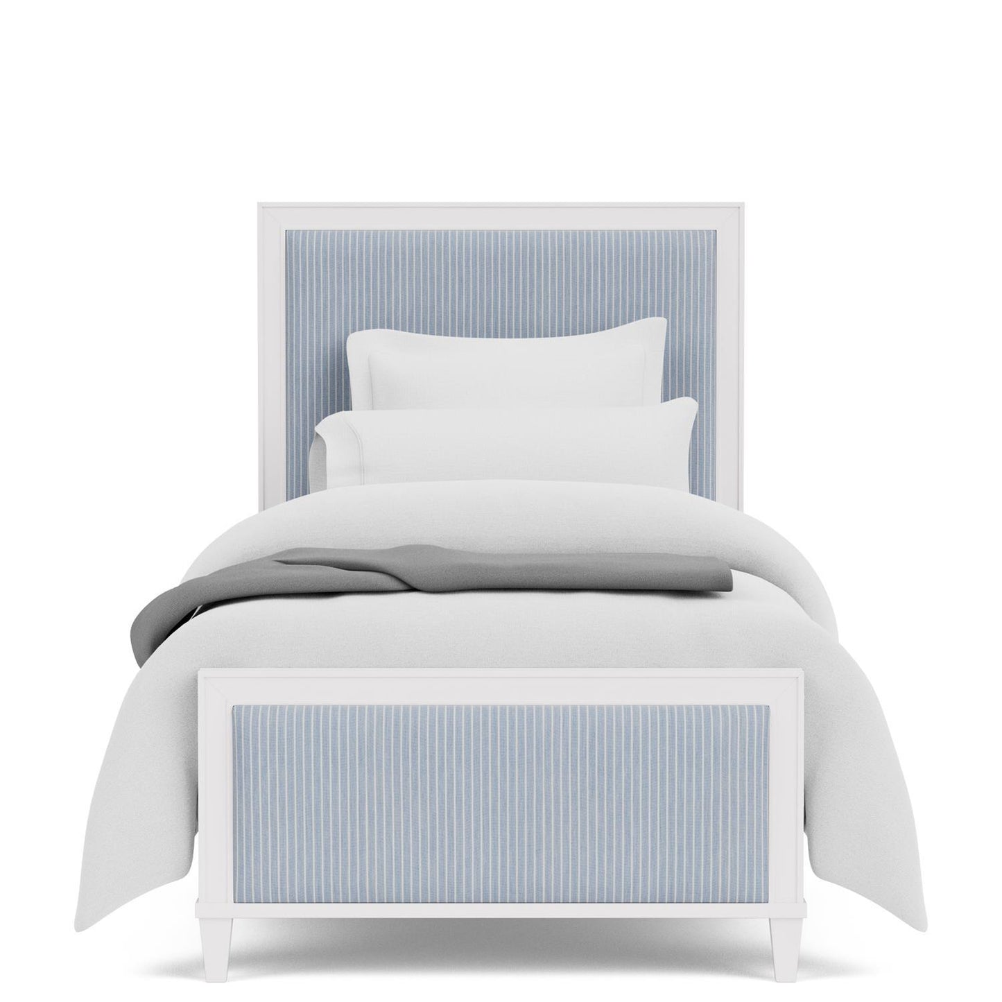 Rosalie - Twin Upholstered Footboard - Blue / White