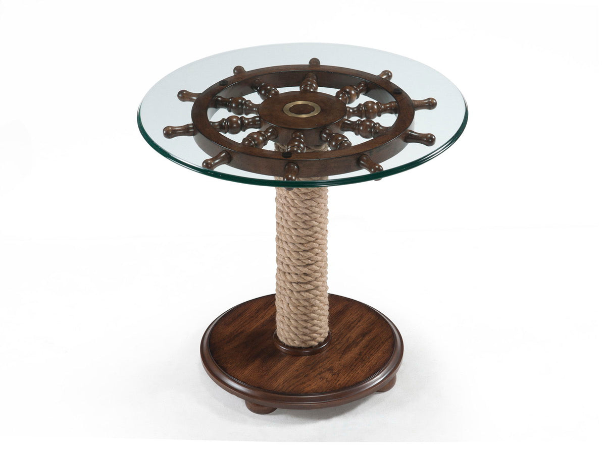 Beaufort - Round Accent Table Base - Dark Oak