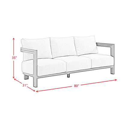 Playa - Sofa With 2 Pillows - Dark Gray / Beige