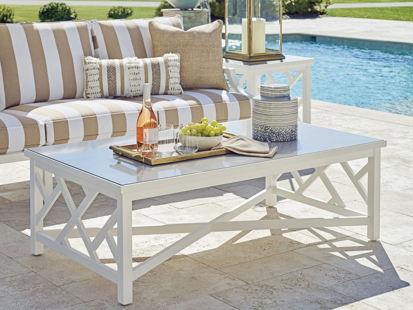 Island Classic - Rectangular Cocktail Table - White