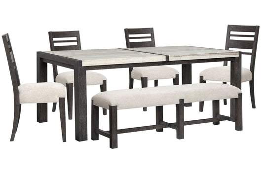 Plum Creek - 6 Piece Rectangular Dining Table Set