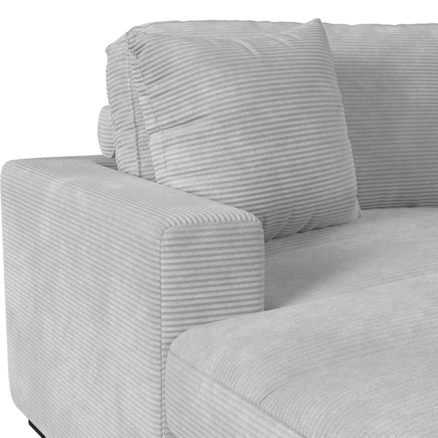 Arizona - Modular LHF Chaise With 1 Pillow - 20" Steno Stone