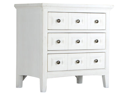Heron Cove - Relaxed Traditional Chalk White Three Drawer Nightstand - Chalk White